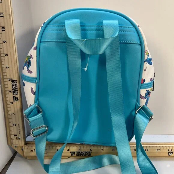 Disney Stitch Backpack With Snacks Print Blue Adjustable Straps for Kids - Picture 3 of 5